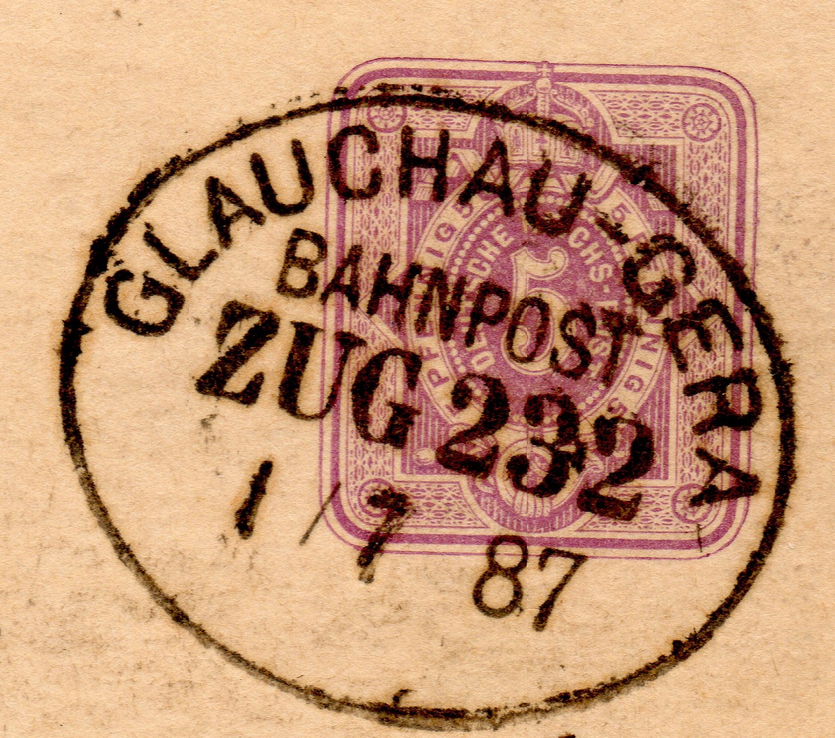 Glauchau - Gera vom 01.07.1887 mit Zug 232
